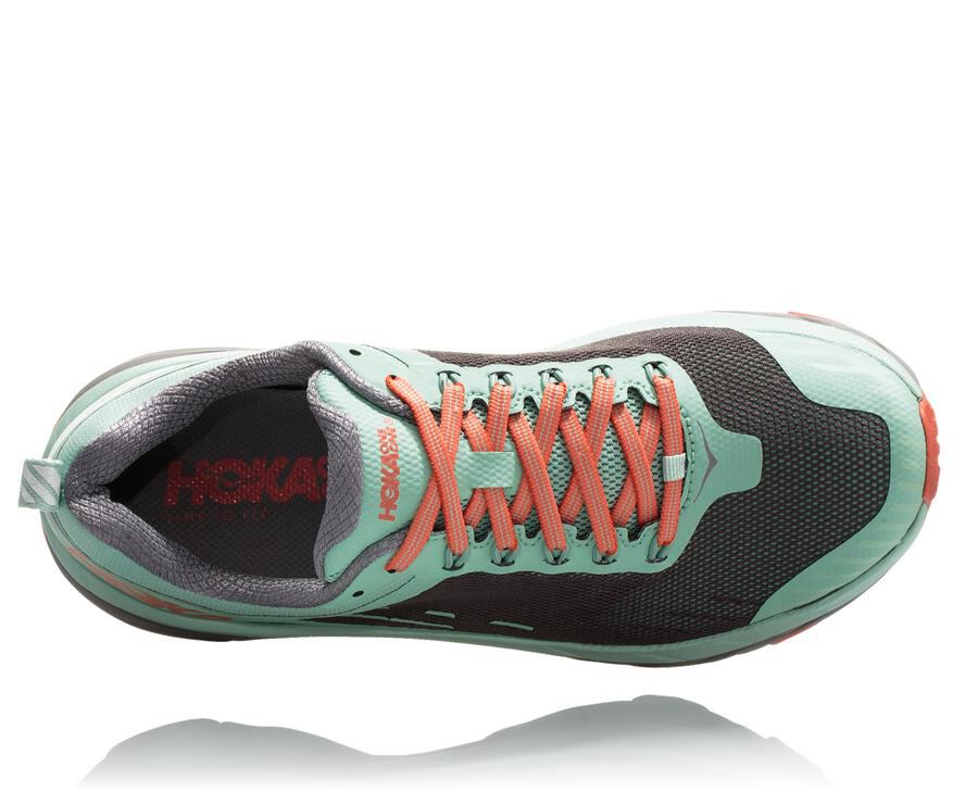 Zapatillas Trail Hoka One One Mujer - Challenger Atr 5 - Verde/Negras - FLG179386